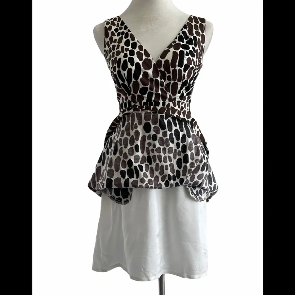 Trina Turk Giraffe Sleeveless Animal Print…